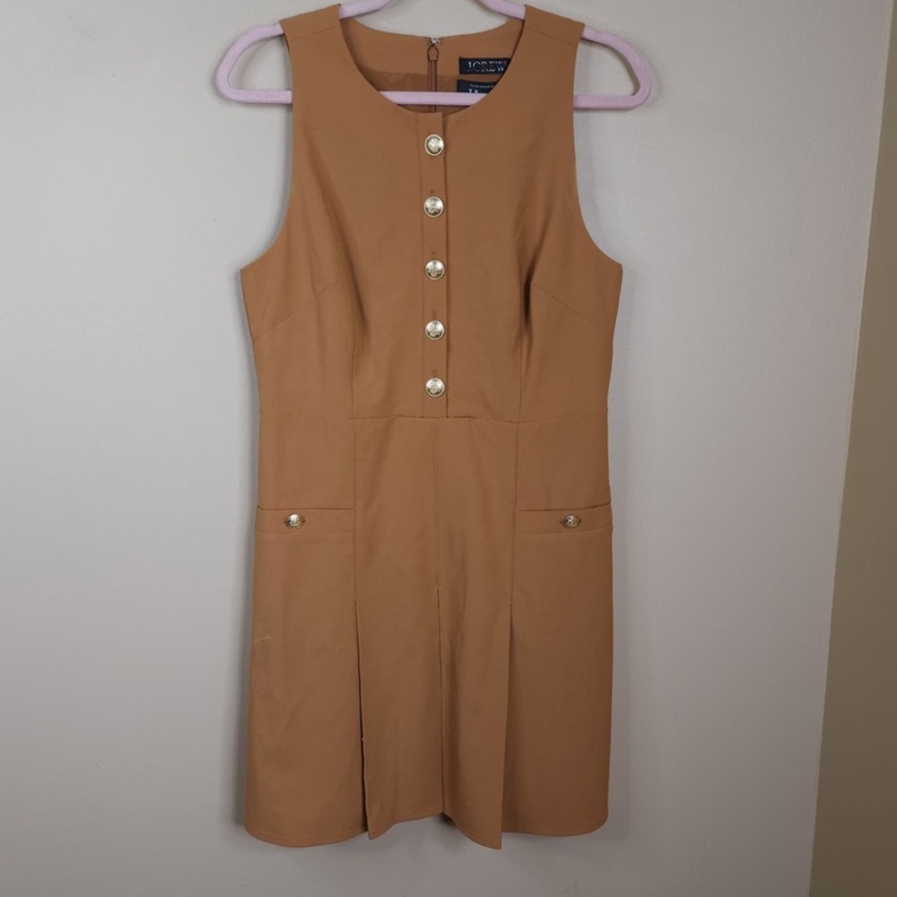 JCREW Pleated mini dress in Italian bi-stretch wool blend